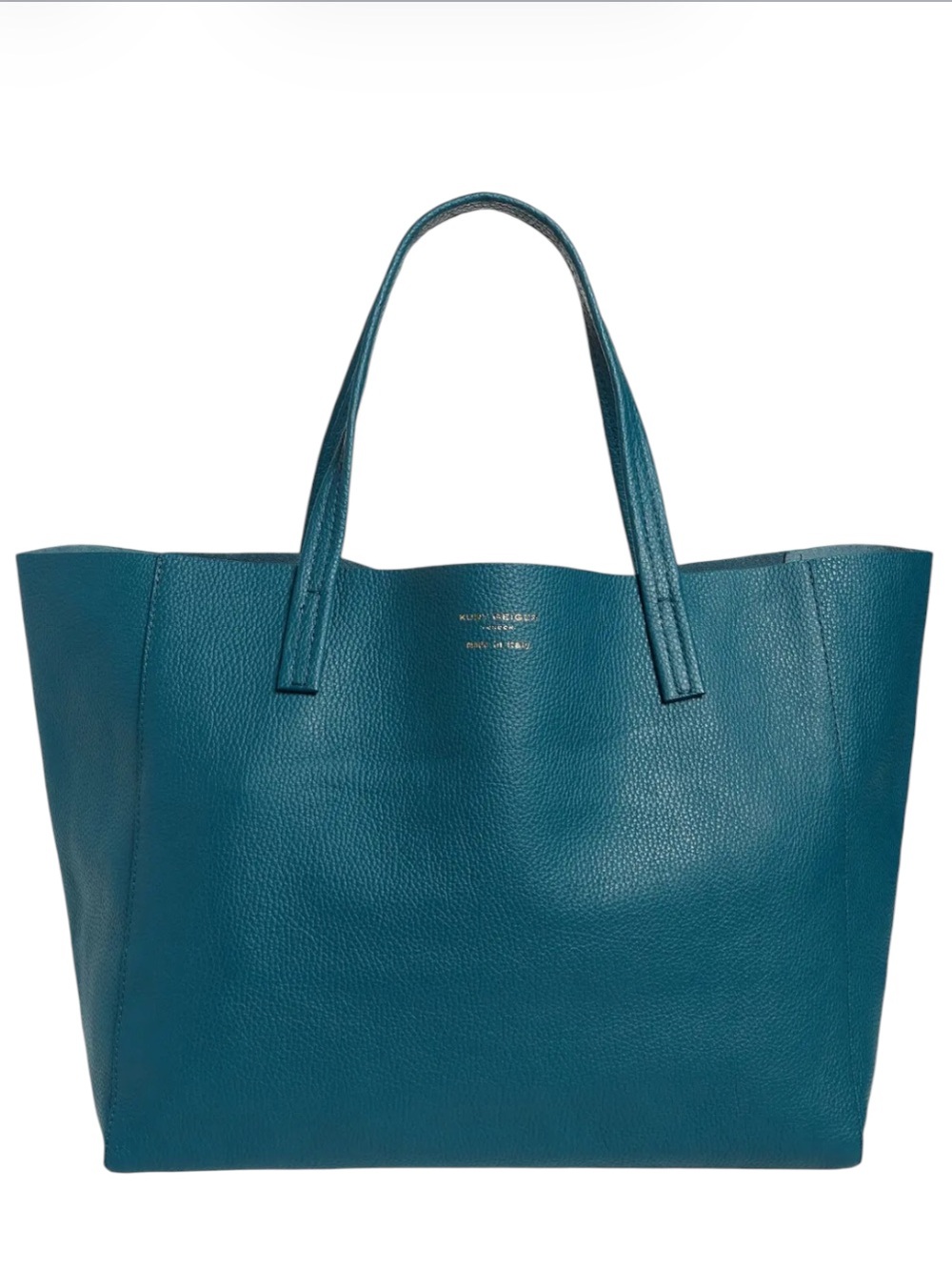 KURT GEIGER Violet Leather tote in Aqua/Teal